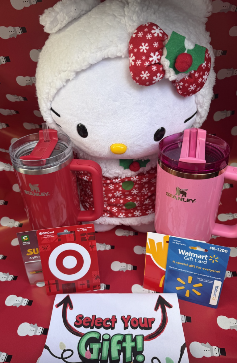 Pink or Red Stanley, Gift Cards & a Hello Kitty Christmas Plushie!